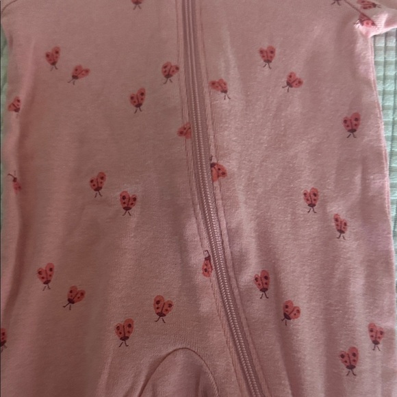 Carters: Charming Pink Lady Bug  Kids Footie - Picture 2 of 6